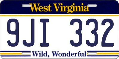 WV license plate 9JI332