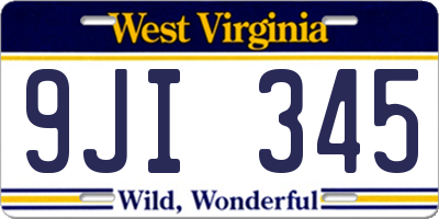 WV license plate 9JI345