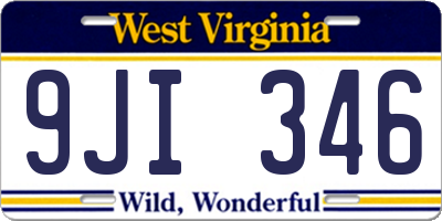 WV license plate 9JI346