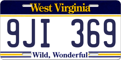 WV license plate 9JI369