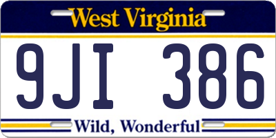 WV license plate 9JI386