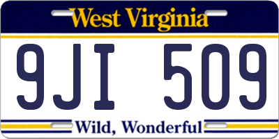 WV license plate 9JI509
