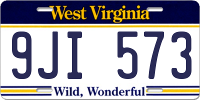 WV license plate 9JI573