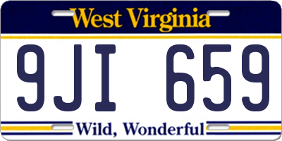 WV license plate 9JI659