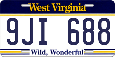 WV license plate 9JI688