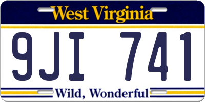 WV license plate 9JI741