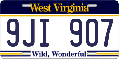 WV license plate 9JI907