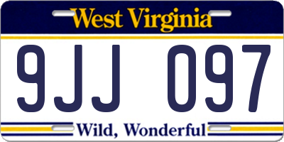 WV license plate 9JJ097
