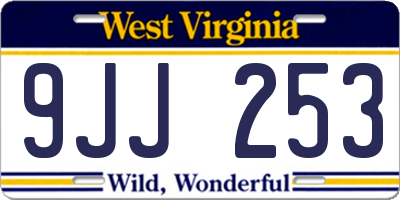 WV license plate 9JJ253
