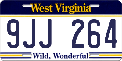 WV license plate 9JJ264