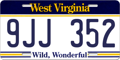 WV license plate 9JJ352
