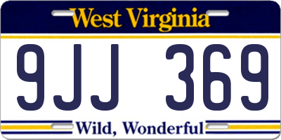 WV license plate 9JJ369