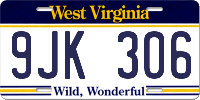 WV license plate 9JK306