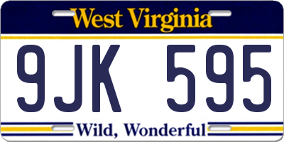 WV license plate 9JK595
