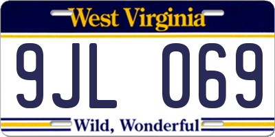 WV license plate 9JL069