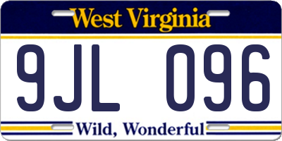 WV license plate 9JL096