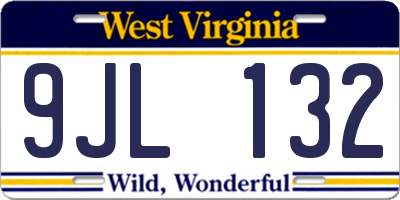 WV license plate 9JL132