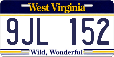 WV license plate 9JL152