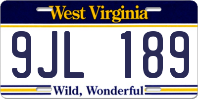 WV license plate 9JL189