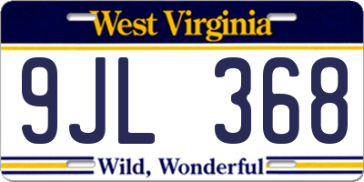 WV license plate 9JL368