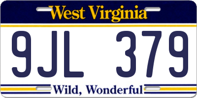 WV license plate 9JL379