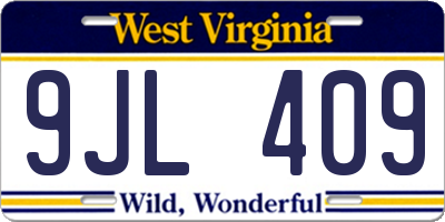 WV license plate 9JL409