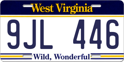WV license plate 9JL446