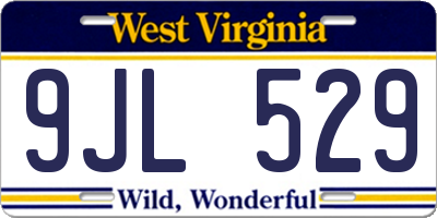 WV license plate 9JL529