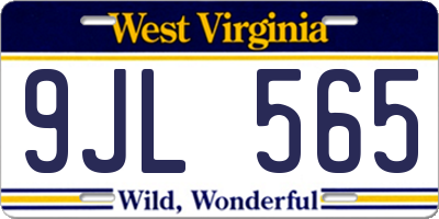 WV license plate 9JL565