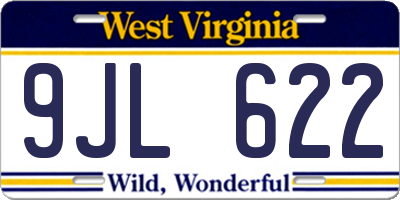 WV license plate 9JL622