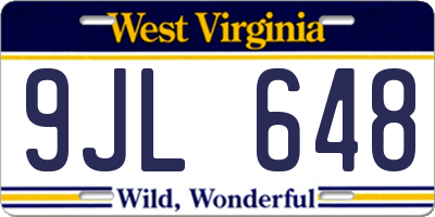 WV license plate 9JL648