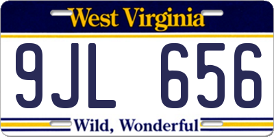 WV license plate 9JL656