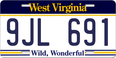 WV license plate 9JL691