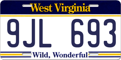 WV license plate 9JL693