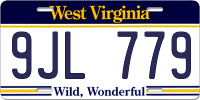 WV license plate 9JL779