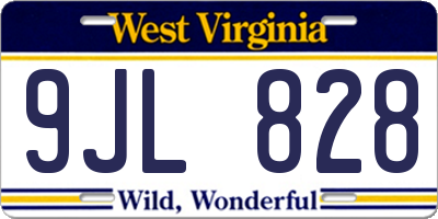 WV license plate 9JL828