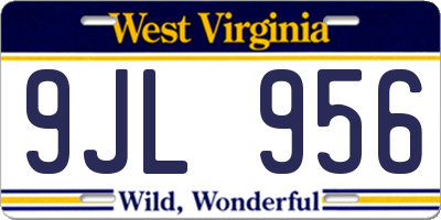 WV license plate 9JL956