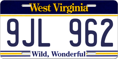 WV license plate 9JL962