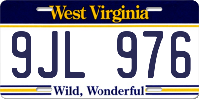 WV license plate 9JL976