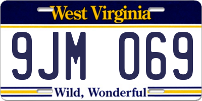 WV license plate 9JM069