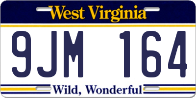 WV license plate 9JM164