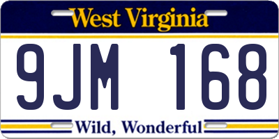 WV license plate 9JM168