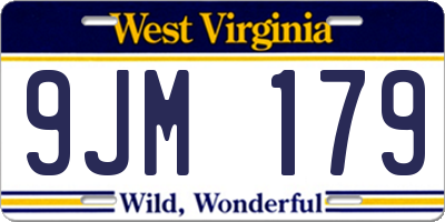WV license plate 9JM179