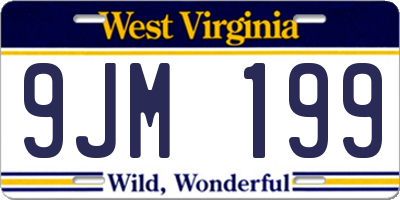 WV license plate 9JM199