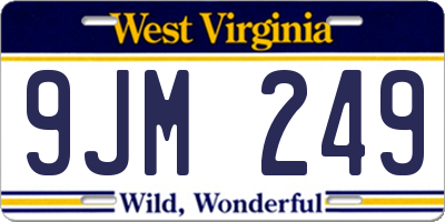 WV license plate 9JM249