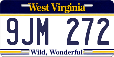 WV license plate 9JM272