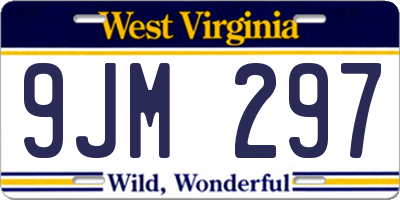WV license plate 9JM297