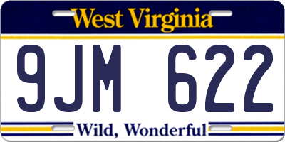 WV license plate 9JM622