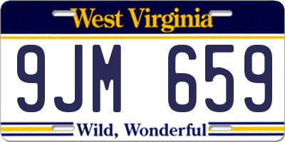 WV license plate 9JM659