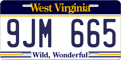 WV license plate 9JM665